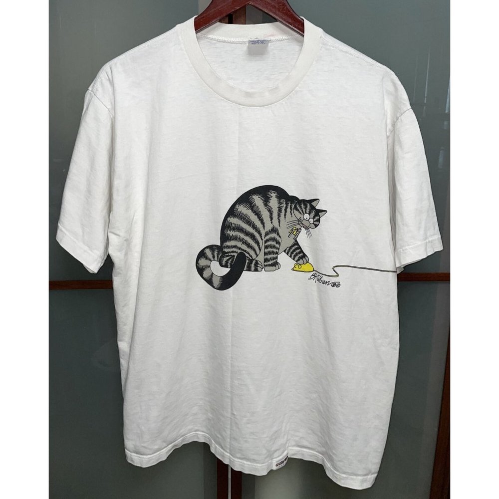 B. Kliban Vintage Crazy Shirt Hawaii Cat Mouse Single Stitch Unisex Size Large